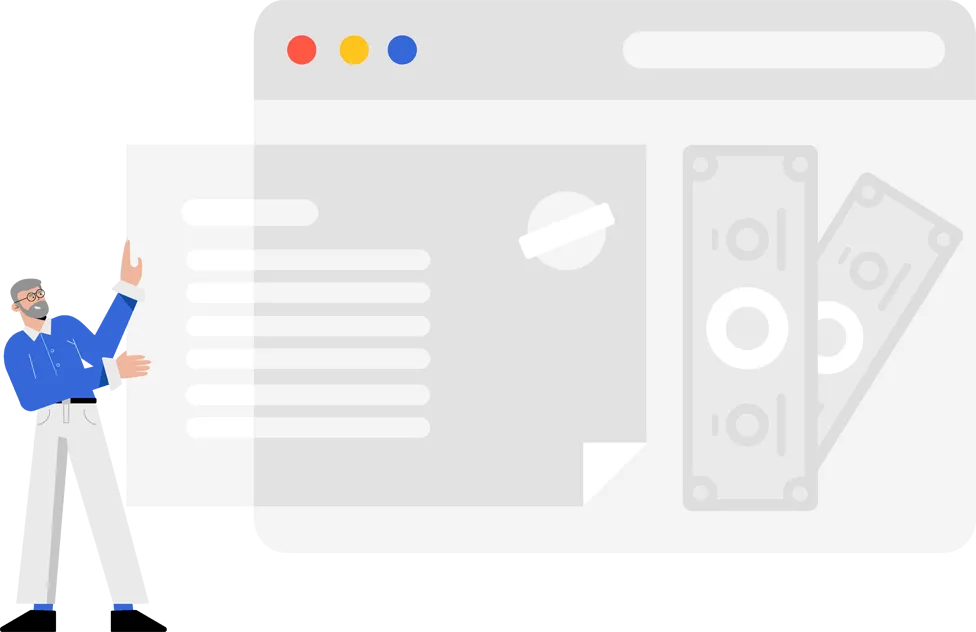 Product catalog and pricing information illustration